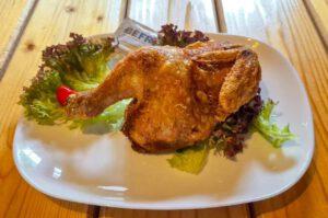 Halbes Hähnchen Schnitzelhütte Ellhofen